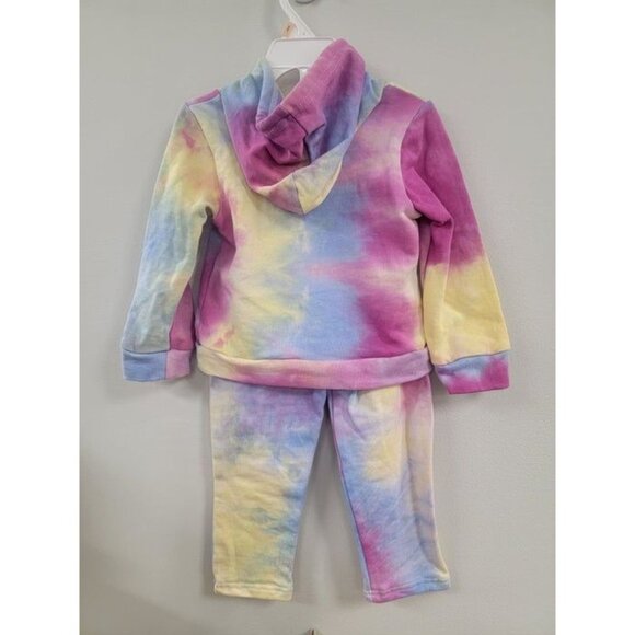 Tie-Dye Toddlers Hoodie & Distressed Pants Set Size 2T - Picture 2 of 2